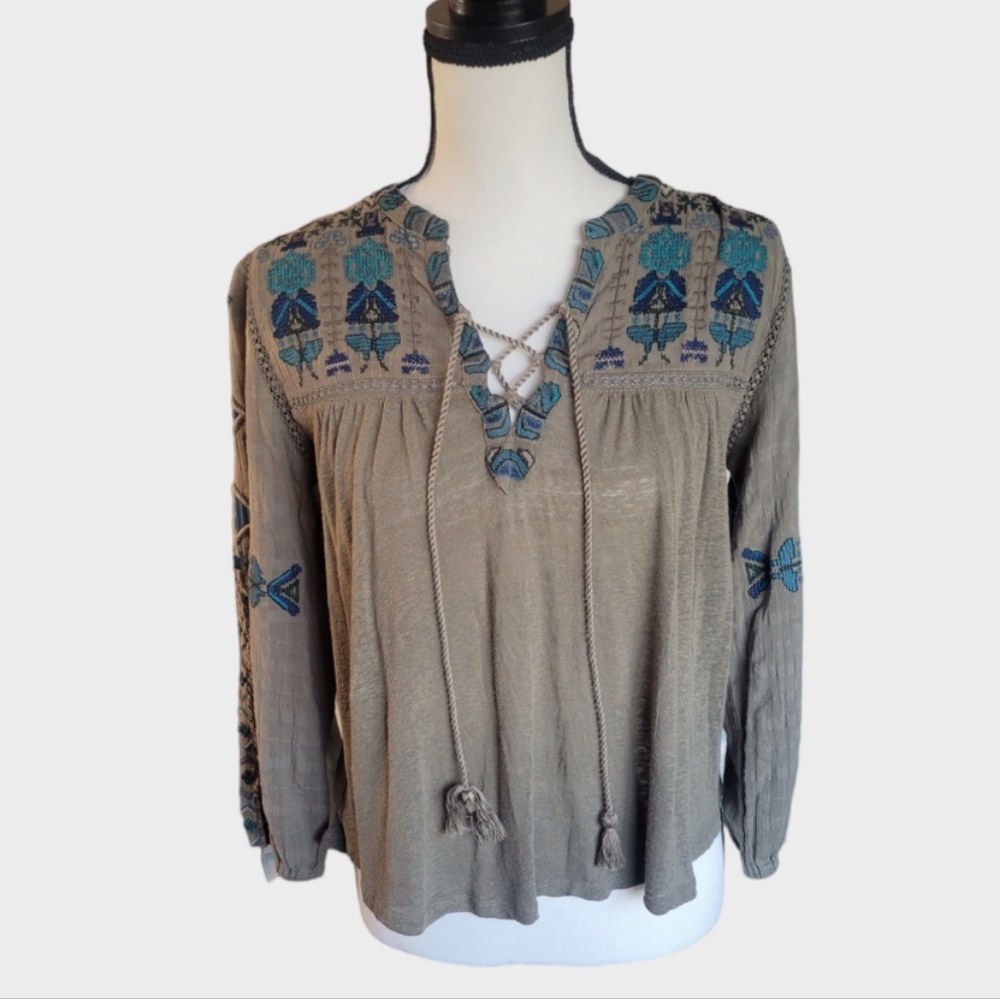 Lucky Brand Embroidered Top